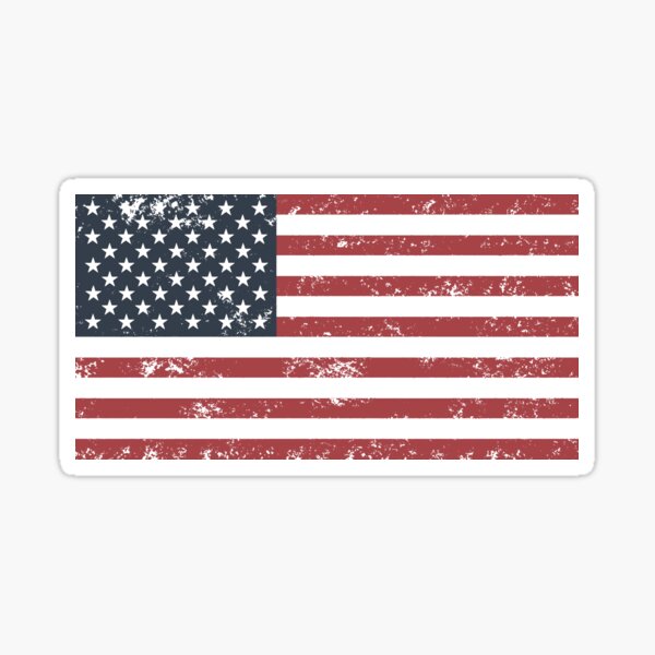 USA FLAG DISTRESSED Sticker