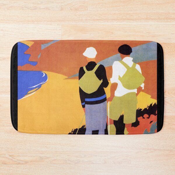 Item preview, Art Deco Pacific Crest Trail hiking vintage travel poster designed and sold by Glimmersmith.