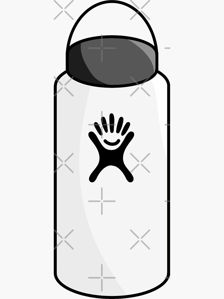 Hydro flask 2025 logo sticker white