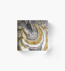 Stone Prose Gold Geode Acrylic Block