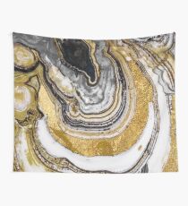 Stone Prose Gold Geode Wall Tapestry