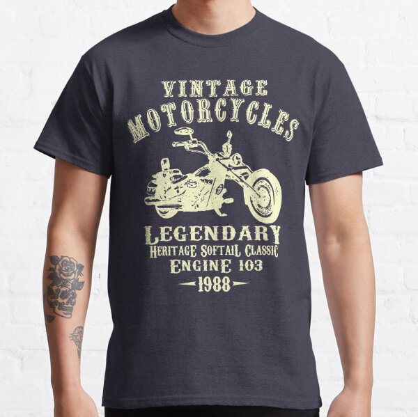 T-Shirt Moto Vintage Legendary Racers, pilote de légende 100% coton Bio