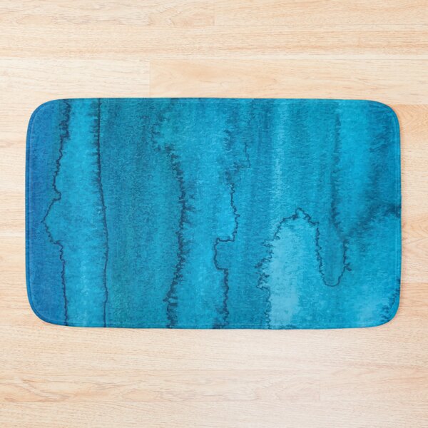 Item preview, Bright Aqua Ocean Splotchy Watercolor designed and sold by medinacreative.
