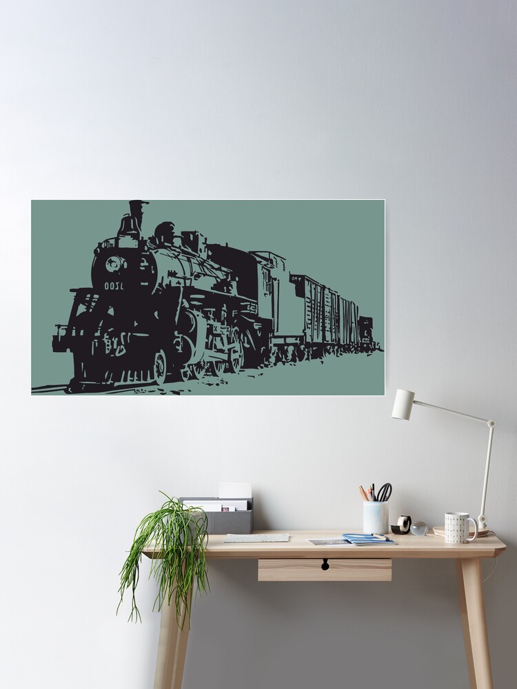 Vintage Steam Train Poster for Sale by Gravityx9