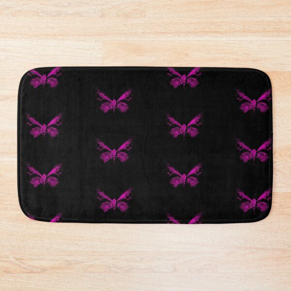 Item preview, Lilac butterfly stylized silhouette on black background. designed and sold by IaroslavB.