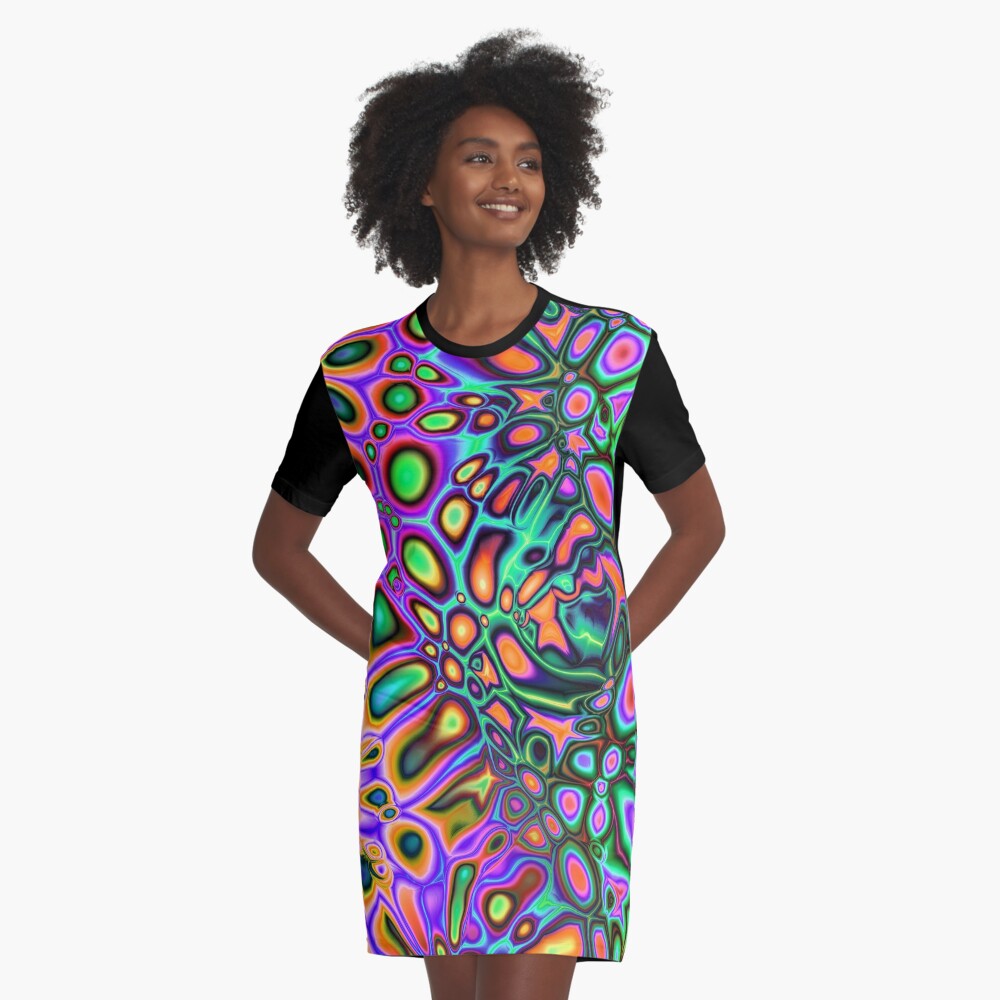 Pop Art Abstract Graphic T-Shirt Dress