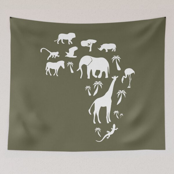 Item preview, AFRICA MAP WILDLIFE designed and sold by ReignGFX.