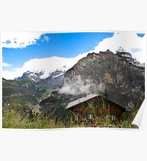 Sunny day in Alps Poster