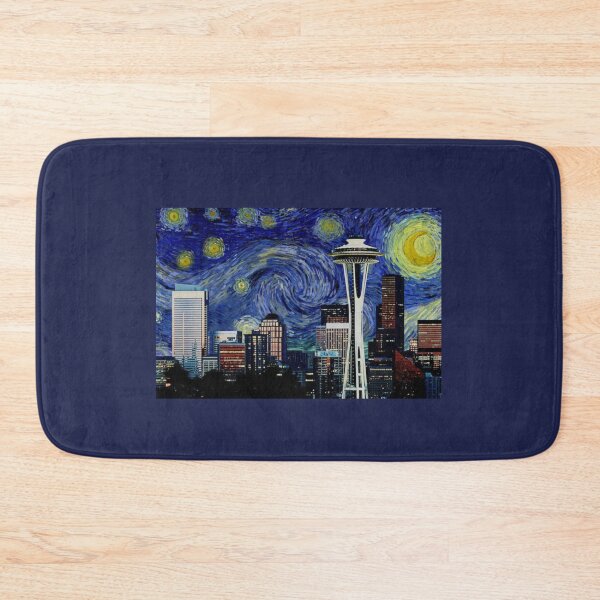 Item preview, Seattle, Washington - Skyline - Van Gogh Starry Night designed and sold by NinaJG007.