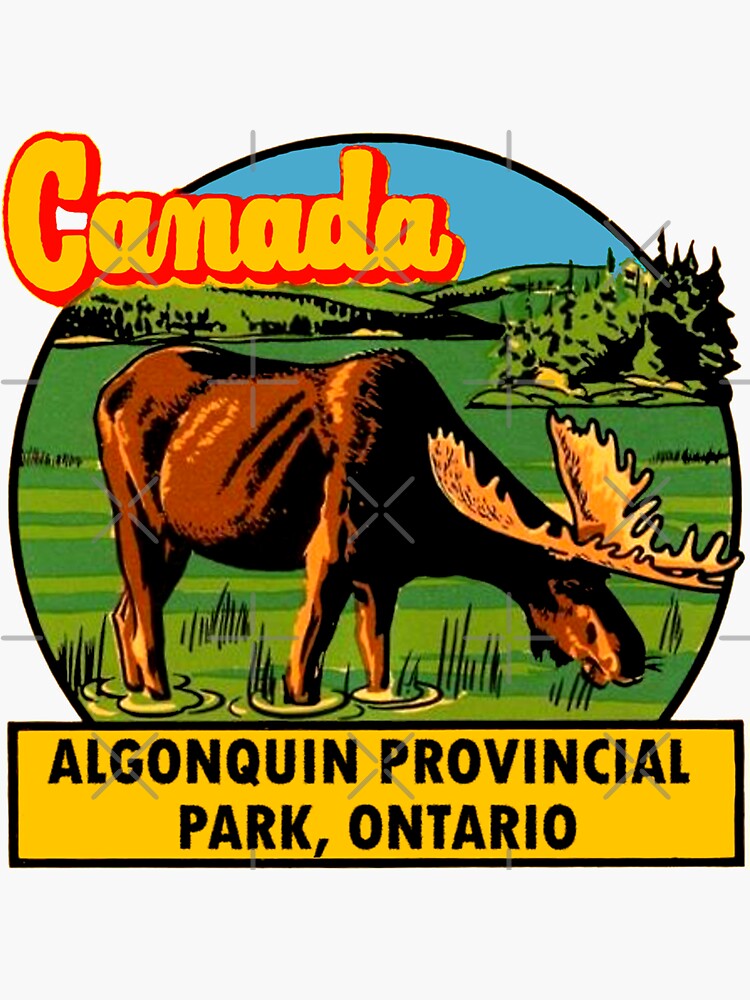 Algonquin Provincial Park Ontario Vintage Travel Decal by hilda74
