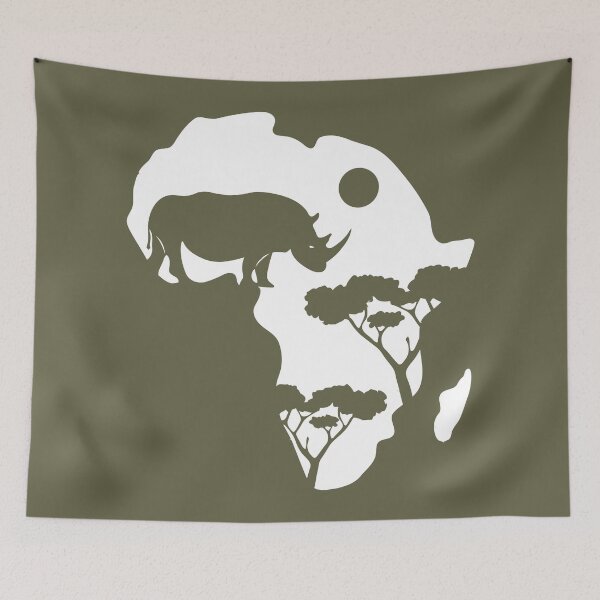 Item preview, AFRICA MAP RHINO designed and sold by ReignGFX.