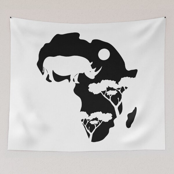 Item preview, AFRICA MAP RHINO designed and sold by ReignGFX.