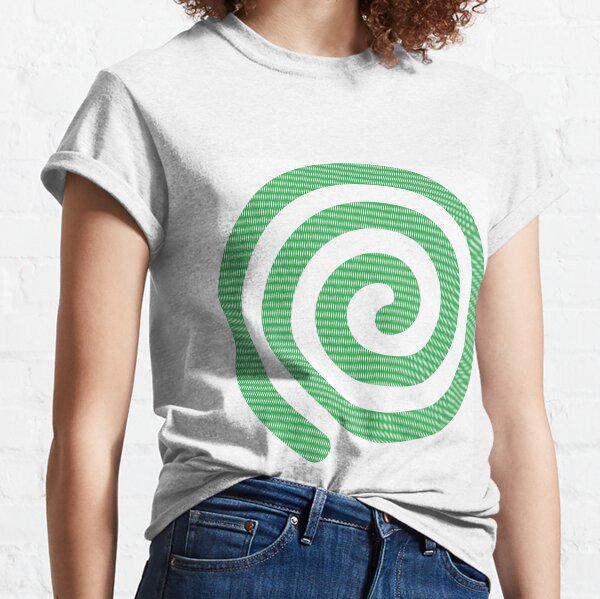 #Square #Green #Spiral #Rug, Symbol, Design, Illustration, sign, shape Classic T-Shirt