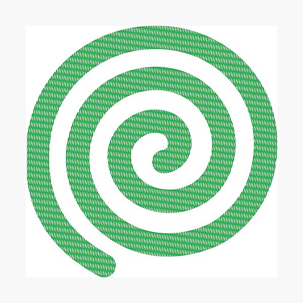 #Square #Green #Spiral #Rug, Symbol, Design, Illustration, sign, shape Photographic Print