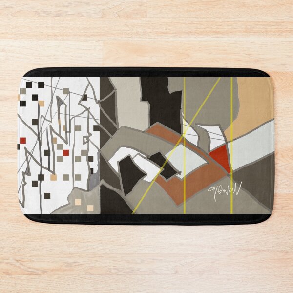 Item preview, Grey Black yellow abstract painting  designed and sold by Sukhpal Grewal Ethnic Art.