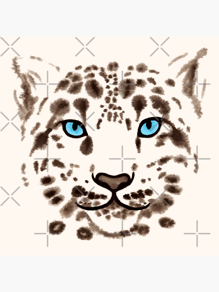 Watercolor Snow Leopard by nadyanadya