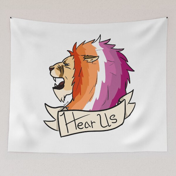 Item preview, Lesbian Hear Us Lion Pride  designed and sold by Strawburial.