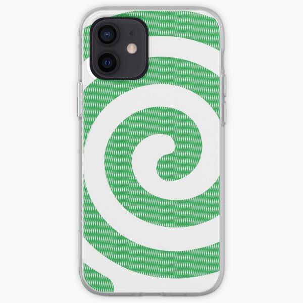 #Green #Spiral #Rug, Symbol, Design, Illustration, sign, shape iPhone Soft Case
