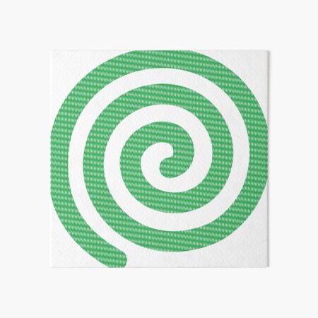 #Green #Spiral #Rug, Symbol, Design, Illustration, sign, shape Art Board Print