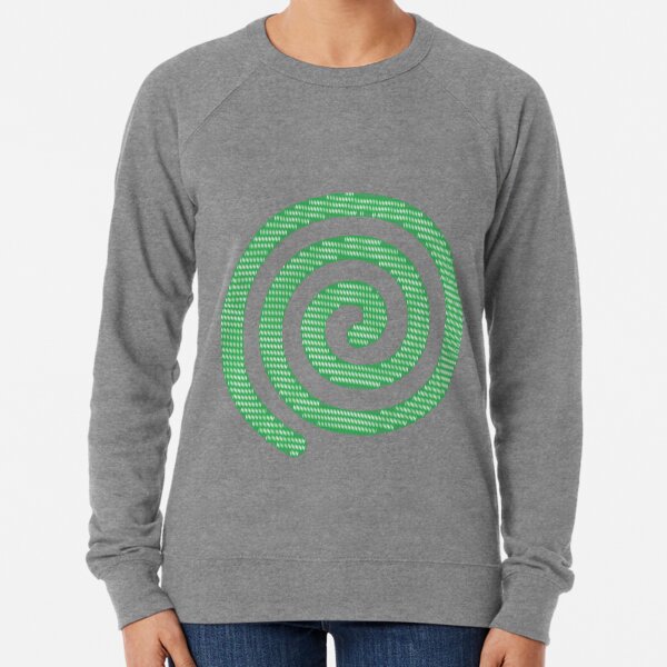 #Green #Spiral #Rug, Symbol, Design, Illustration, sign, shape Lightweight Sweatshirt