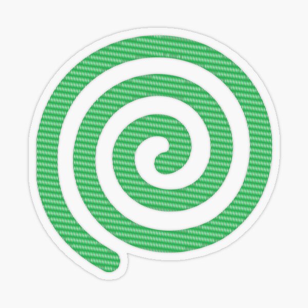 #Green #Spiral #Rug, Symbol, Design, Illustration, sign, shape Transparent Sticker