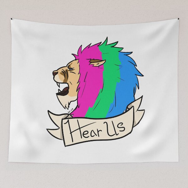 Item preview, Polysexual Hear Us Lion Pride  designed and sold by Strawburial.