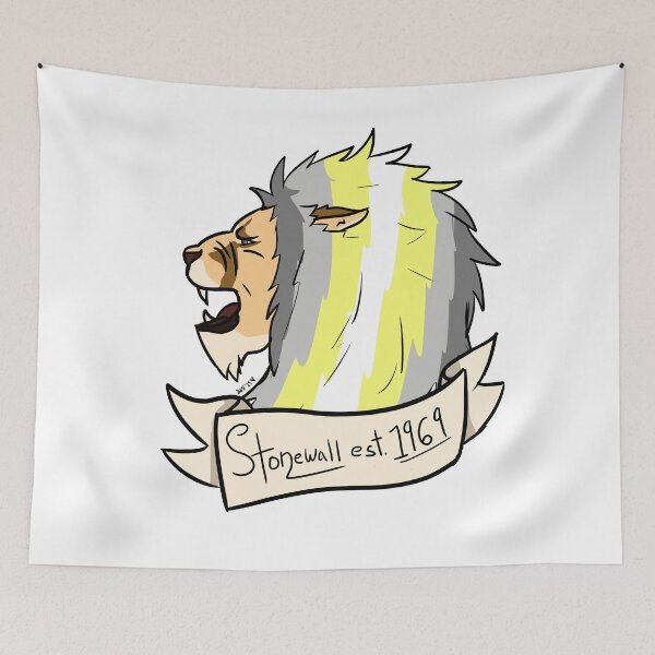 Item preview, Demigender Stonewall Pride Lion designed and sold by Strawburial.