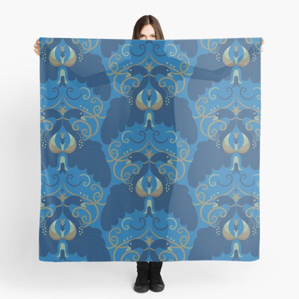 Peacock in Blue Scarf