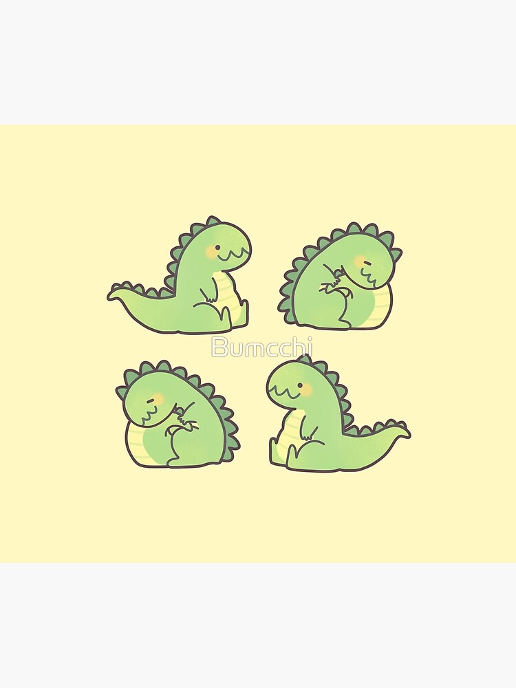 Cute Chubby Sleepy Dragon - Green by Bumcchi
