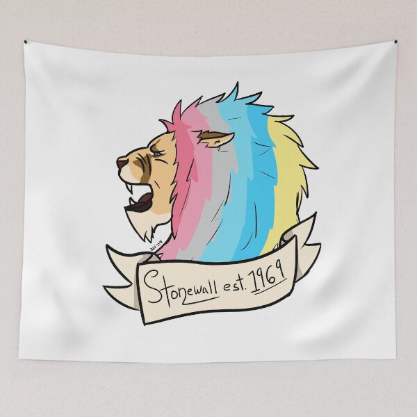 Item preview, Genderflux Stonewall Pride Lion designed and sold by Strawburial.