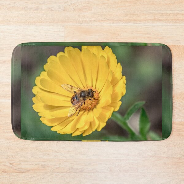 Item preview, Honey bee on a yellow flower designed and sold by yurix.
