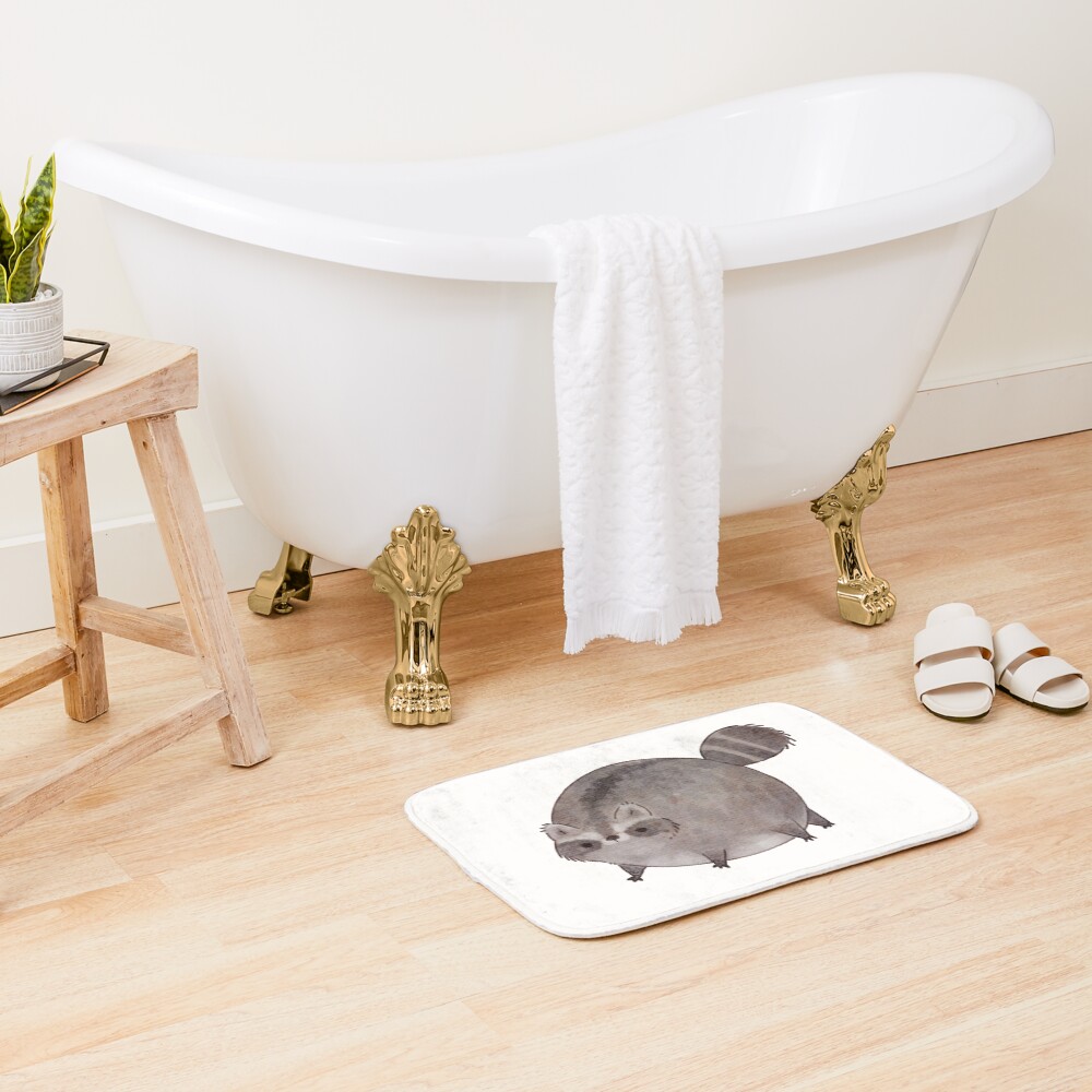 Chubby Trash Panda Bath Mat