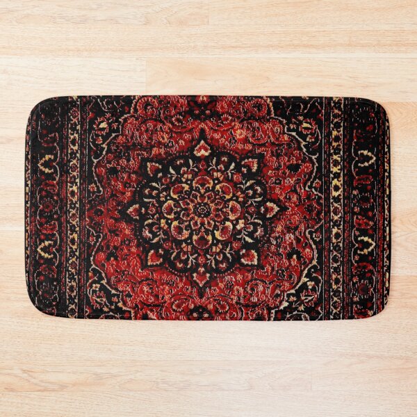 Persian carpet look in rose Bath Mat