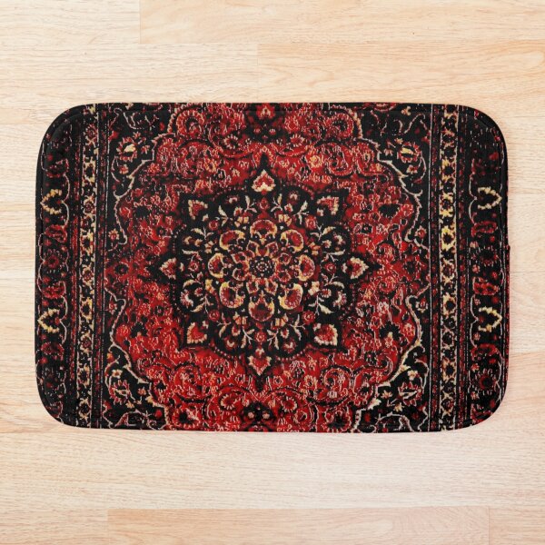 Persian carpet look in rose Bath Mat