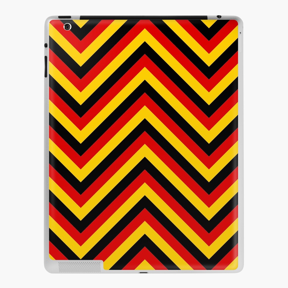 Yellow Red And Black German Flag Colors Jumbo Chevron Pattern Ipad Case Skin By Podartist Redbubble