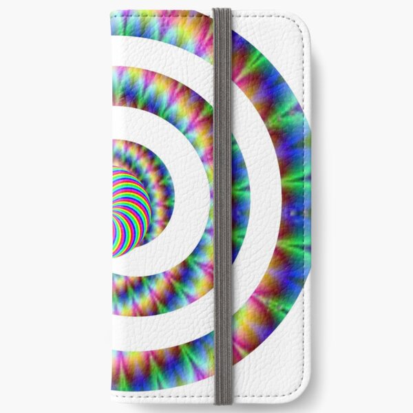 #Multicolored #Spiral #Rug, Symbol, Design, Illustration, sign, shape iPhone Wallet