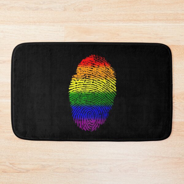 Item preview, Rainbow Flag Fingerprint Lesbian Gay Bisexual Transgender designed and sold by Creekman Designs.