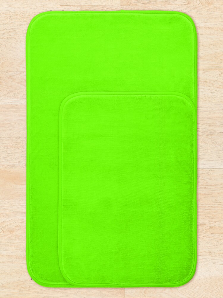 Alternate view of Super Bright Fluorescent Green Neon Bath Mat
