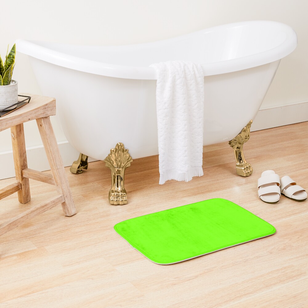 Super Bright Fluorescent Green Neon Bath Mat