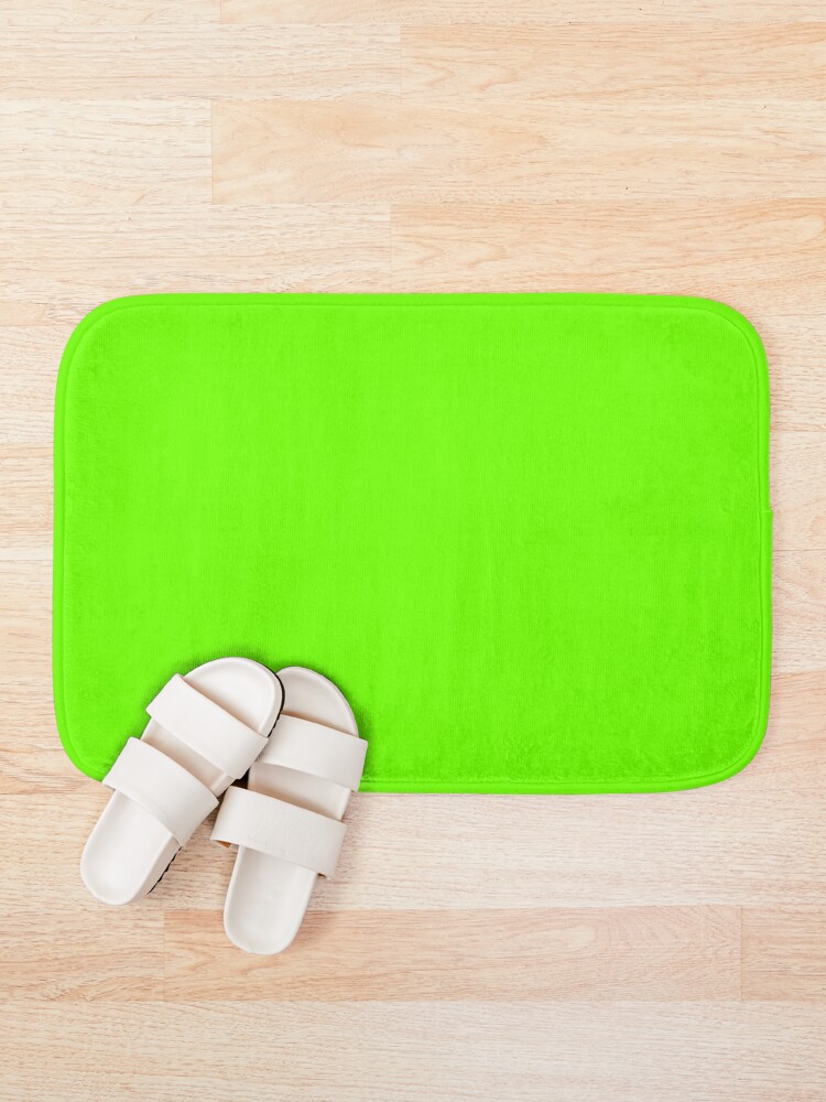 Alternate view of Super Bright Fluorescent Green Neon Bath Mat