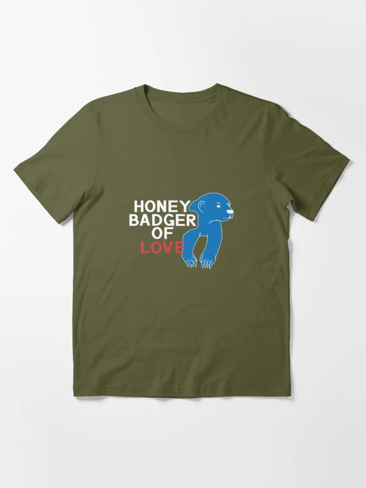 Honey Badger of LOVE (White Print) Essential T-Shirt for Sale by