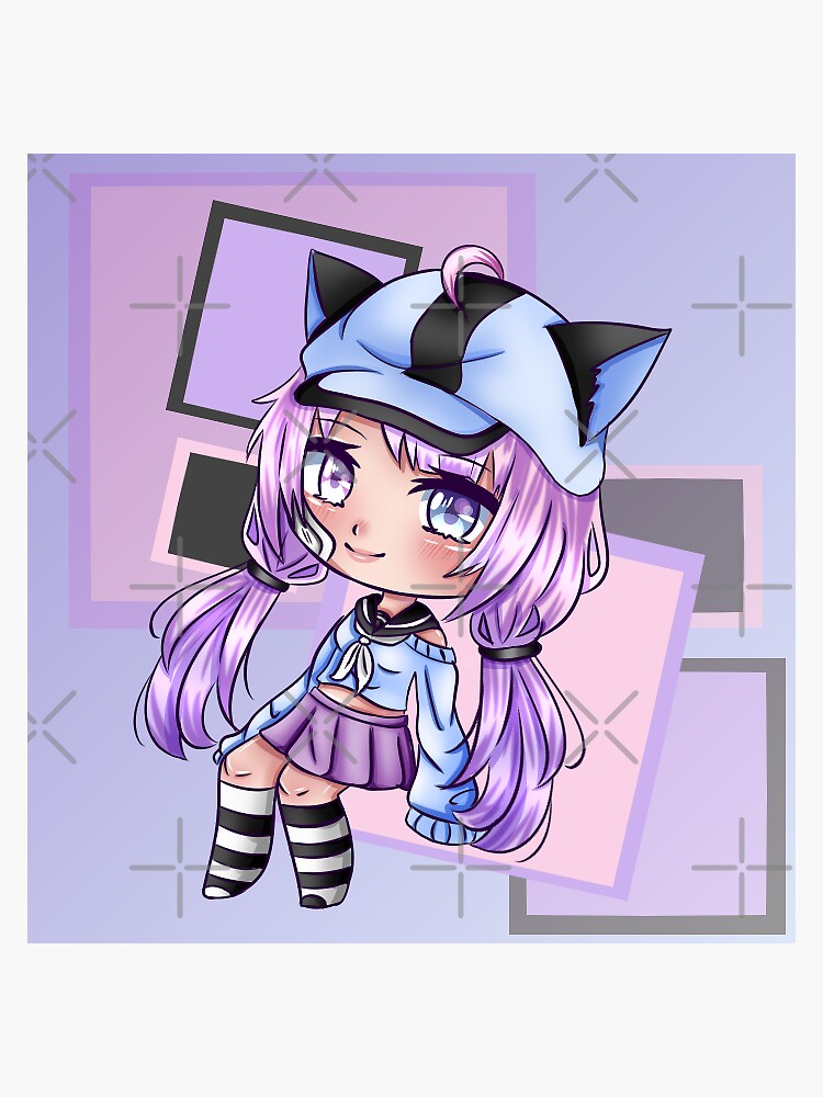 Cute Anime Girl - Gacha Edit Sticker for Sale by BambooBanana