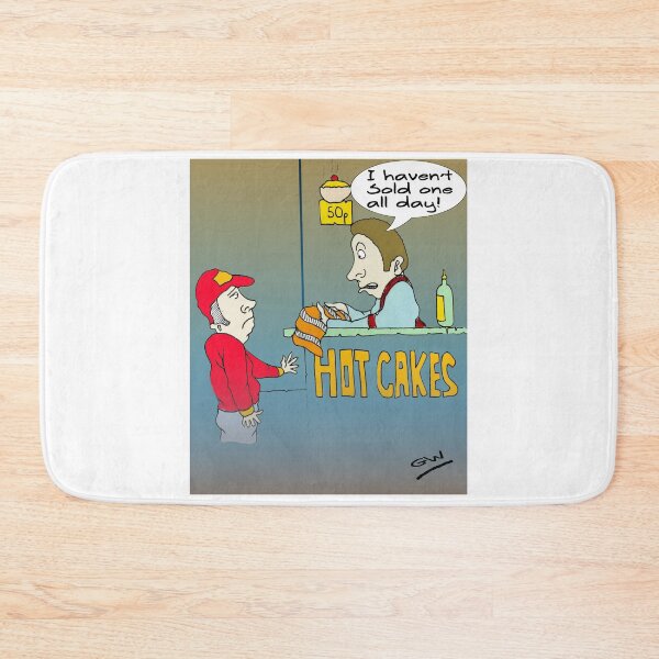 Item preview, Funny Hot Cakes Seller Cartoon. designed and sold by Grant Wilson.