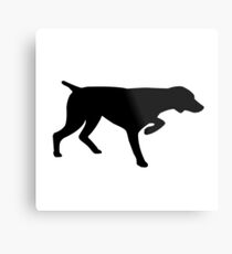 German Shorthair Pointer Silhouette Metalldruck