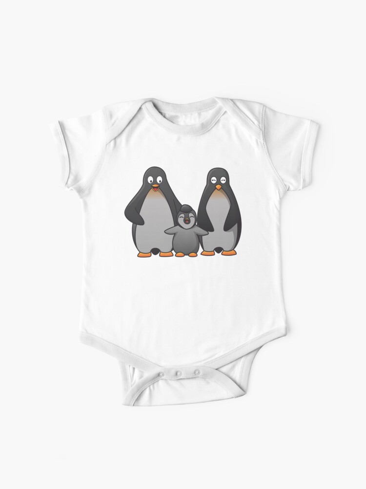 Penguins Happy Family Kawaii Cute Anime Cartoon Character Baby One Piece By Coolfactormerch Redbubble