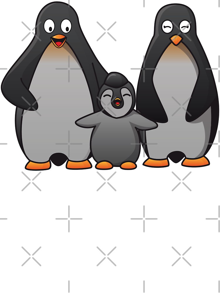 Penguins Happy Family Kawaii Cute Anime Cartoon Character Baby One Piece By Coolfactormerch Redbubble