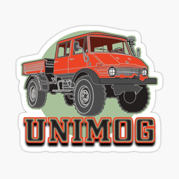 Unimog Orange Geländewagen Sticker