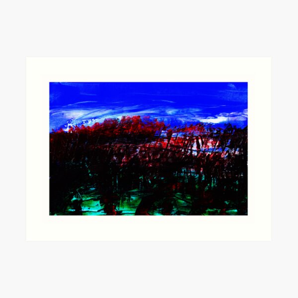 Blood Red Trees Art Print