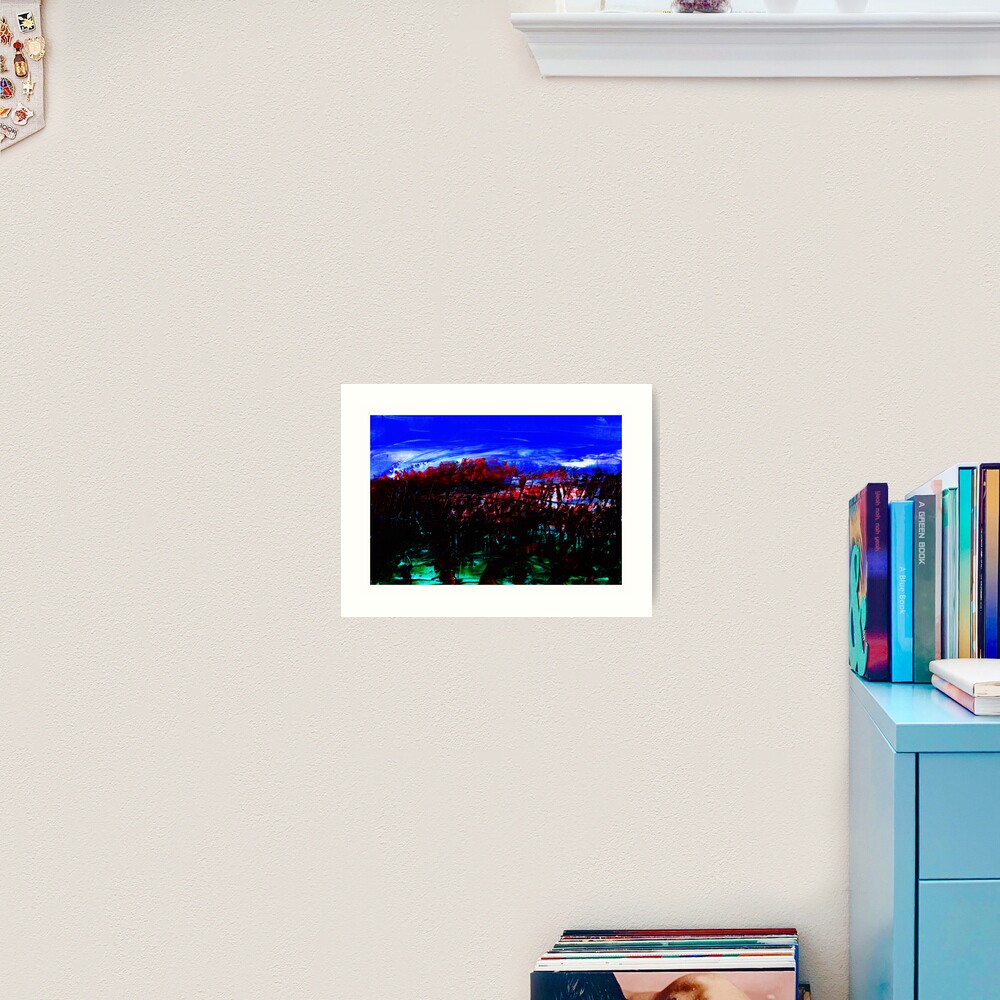 Blood Red Trees Art Print
