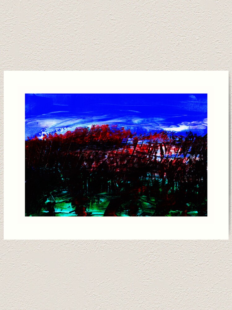 Alternate view of Blood Red Trees Art Print
